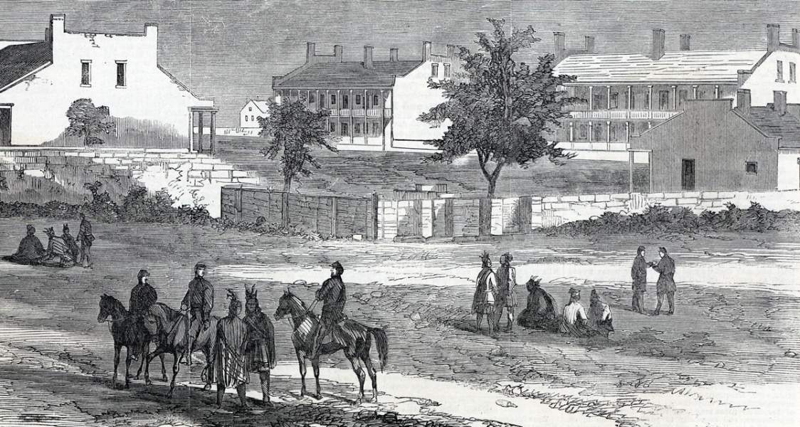 Fort Smith, Arkansas, October 1865, artist's impression, detail
