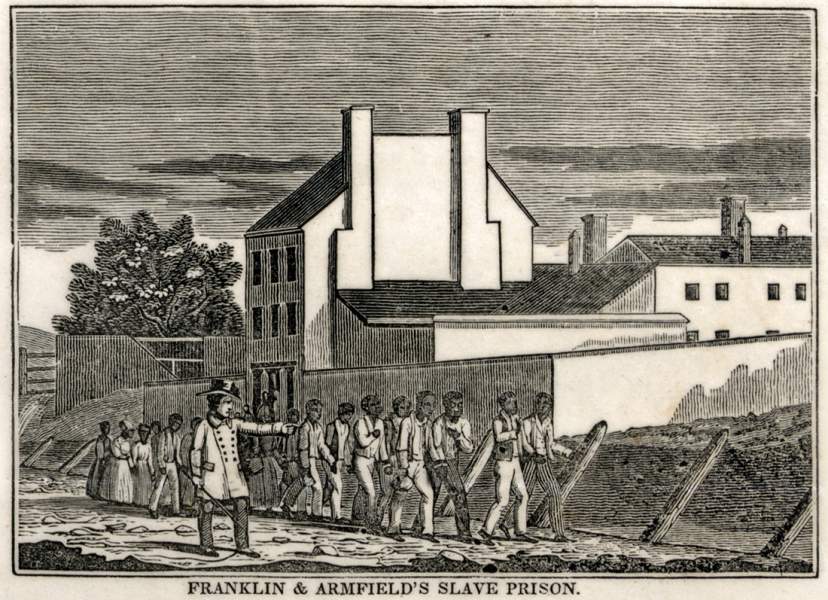 Franklin and Armfield Slave Dealers, Alexandria, Virginia, artist's impression, 1836, detail