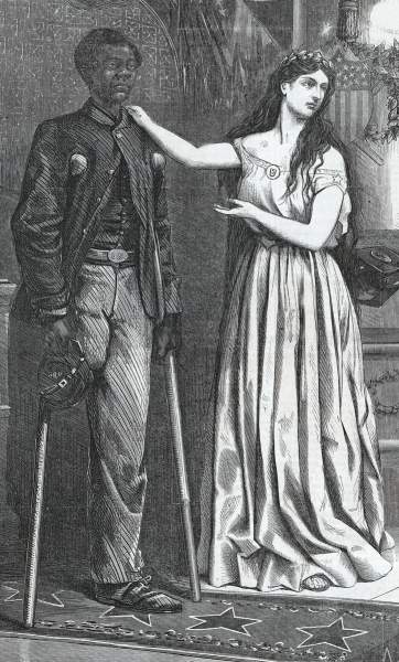 "Franchise," Thomas Nast, Harper's Weekly Magazine, August 5, 1865, detail