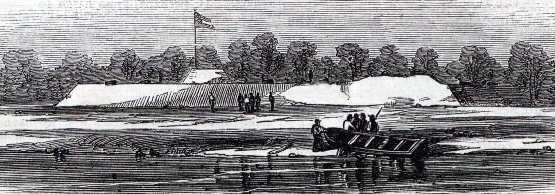 Fort Beauregard, Saint Phillip's Island, South Carolina, June 1863, artist's impression