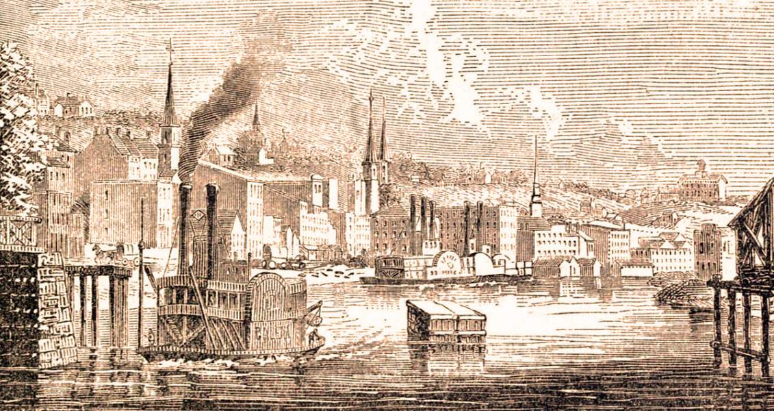 Galena, Illinois, 1861, artist's impression