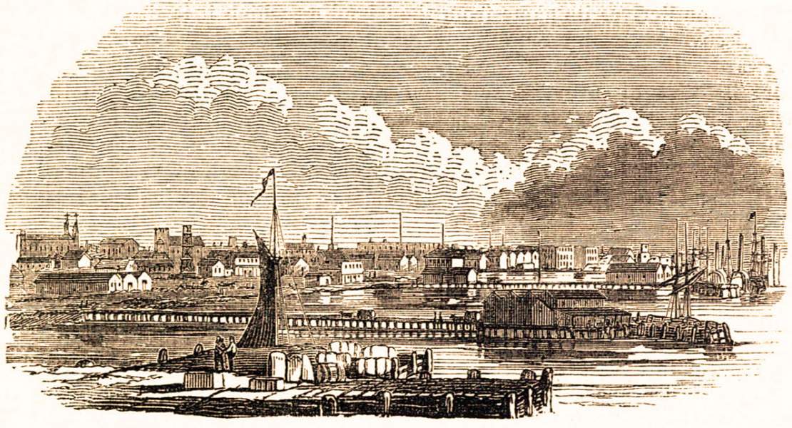 Galveston, Texas, 1861, artist's impression