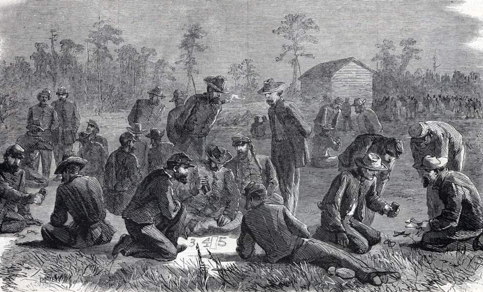 U.S. Soldiers at Leisure, July 1865, artist's impression