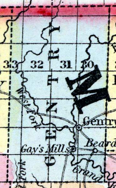 Gentry County, Missouri, 1857