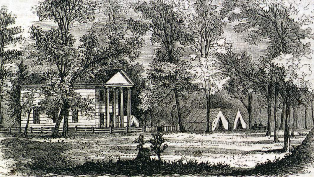 Glendale Church, Henrico County, Virginia, June 1866, artist's impression