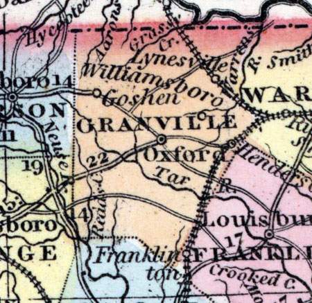 Granville County, North Carolina, 1857