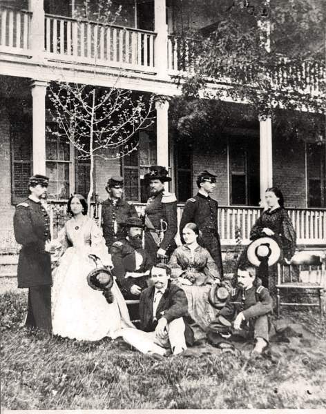 Officers and Ladies, Carlisle Barracks, Carlisle, Pennsylvania, circa April 1861