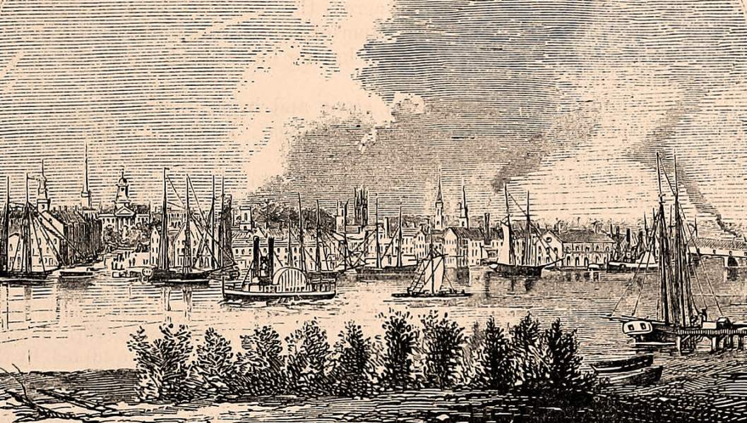 Hartford, Connecticut, 1861, artist's impression