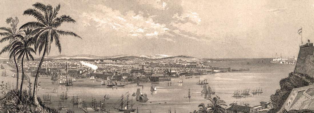 Havana, Cuba, 1853, artist's impression, detail