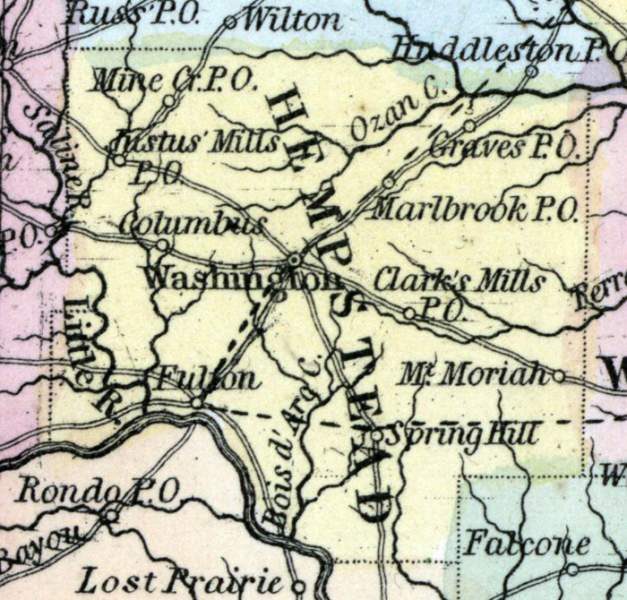 Hempstead County, Arkansas, 1857