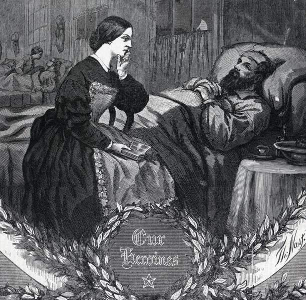 "Our Heroines" Thomas Nast, April 1864, detail