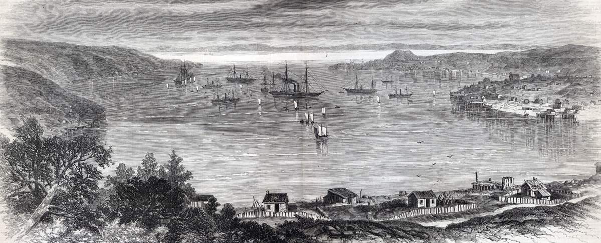 Heart's Content, Trinity Bay, Newfoundland, Canada, September 1865, artist's impression