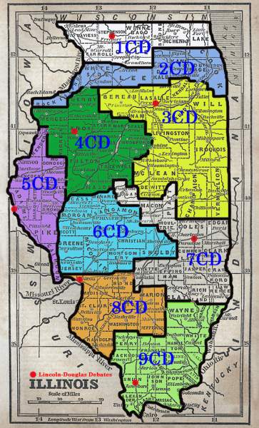 Illinois Congressional Districts, 1858