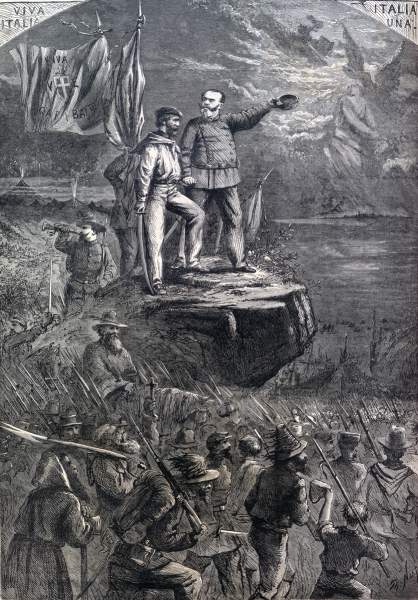 Thomas Nast, "The Uprising of Italy," Harper's Weekly, July 14, 1866, zoomable image