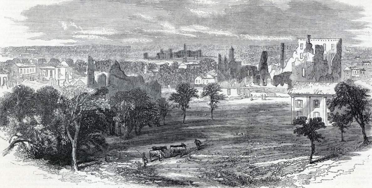 Jackson, Mississippi, September, 1865, artist's impression