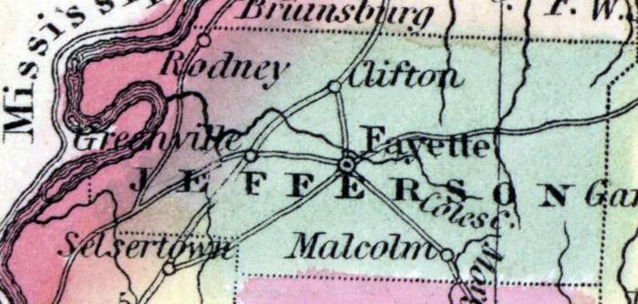 Jefferson County, Mississippi, 1857