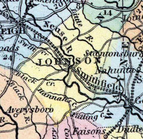 Johnson County, North Carolina, 1857