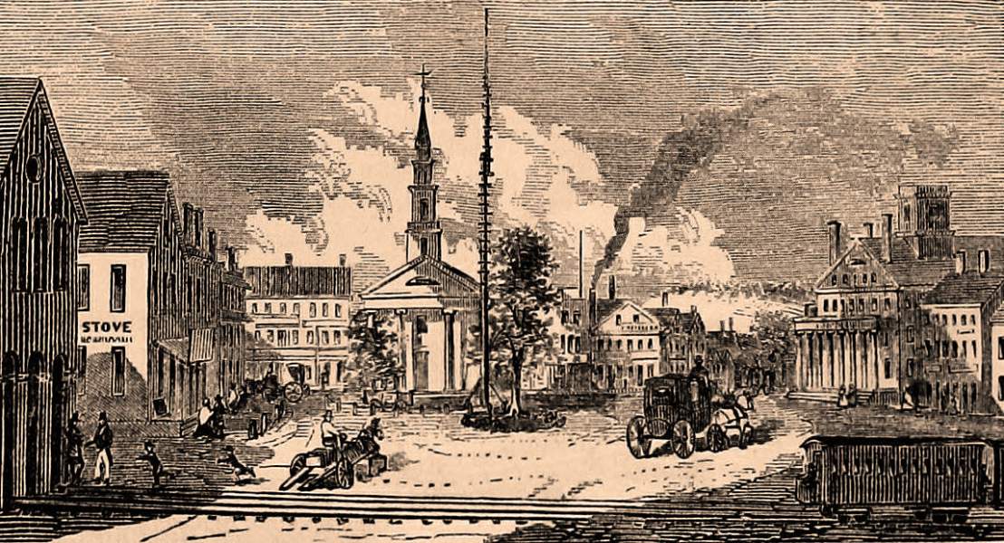 Keene, New Hampshire, 1861, artist's impression