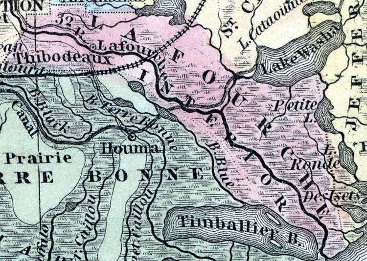 Lafourche Parish, Louisiana, 1857