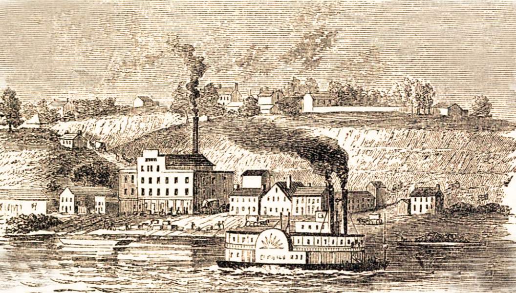 Lexington Landing, Missouri, 1861, artist's impression