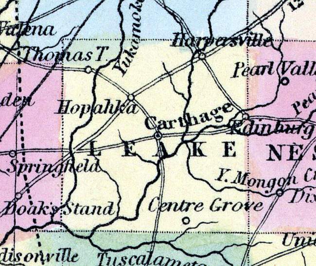 Leake County, Mississippi, 1857