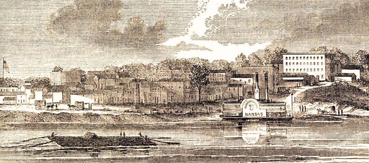 Leavenworth, Kansas, 1861, artist's impression