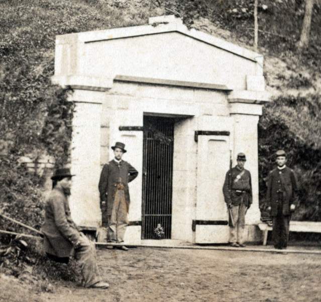 President Abraham Lincoln's Tomb, Oak Ridge Cemetery, Springfield, Illinois, May, 1865, detail