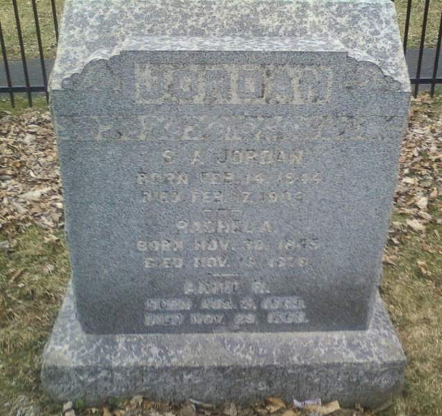 Jordan Headstone, Memorial Park, Carlisle, Pennsylvania, March 2011