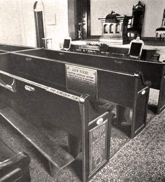 The Lincoln Pew, Presbyterian Church, Gettysburg, Pennsylvania, circa 1914