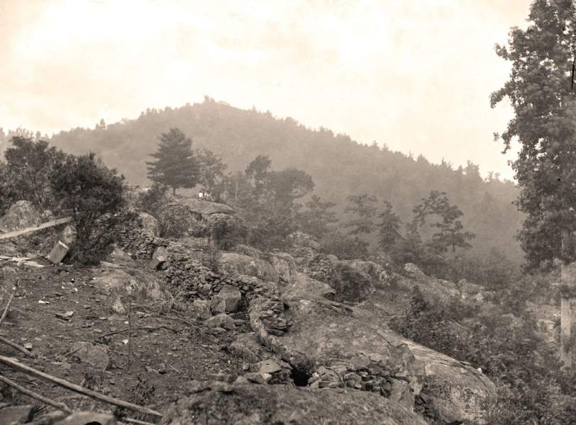 Little Round Top Breastworks, Gettysburg Battlefield, July 1863