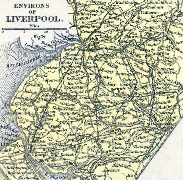 Liverpool, England, surrounding area, 1857