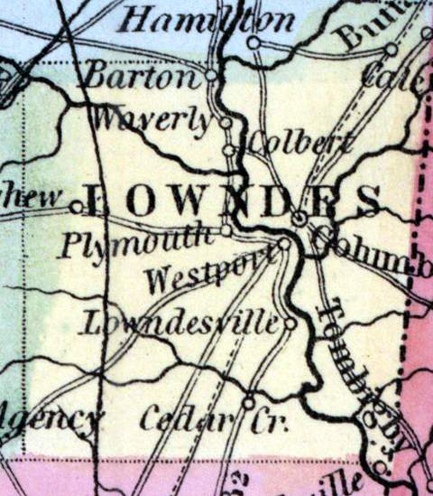 Lowndes County, Mississippi, 1857