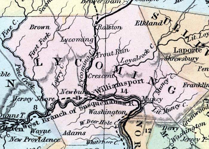 Lycoming County, Pennsylvania, 1857