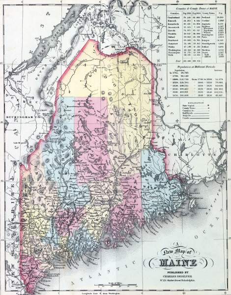 Maine, 1857, zoomable map