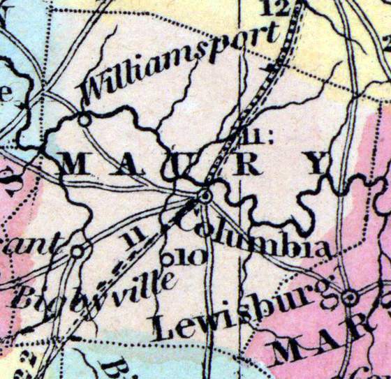 Maury County, Tennessee, 1857