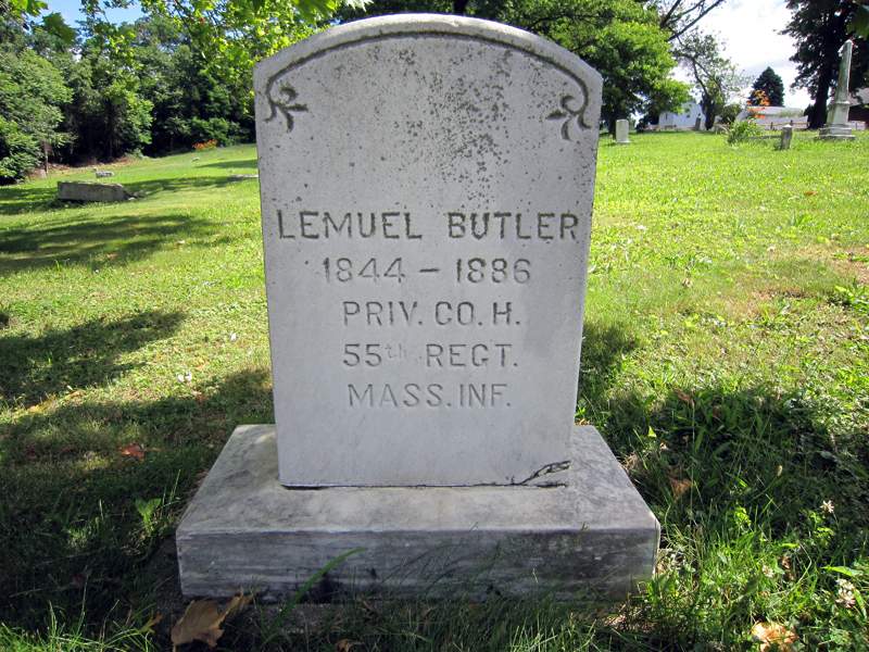 Grave of Lemuel Butler, 55th USCT, Midland Cemetery, Steelton, Pennsylvania, June 2010