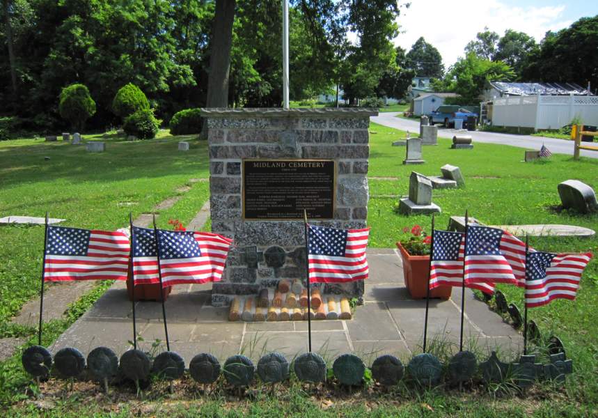 Midland Cemetery, Steelton, Pennsylvania, June 2010, marker