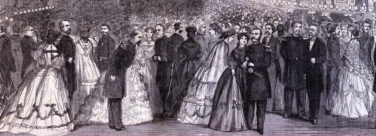 Grand Reception, New York National Guard's Seventh Regiment, New York City, January 31, 1866, artist's impression, detail