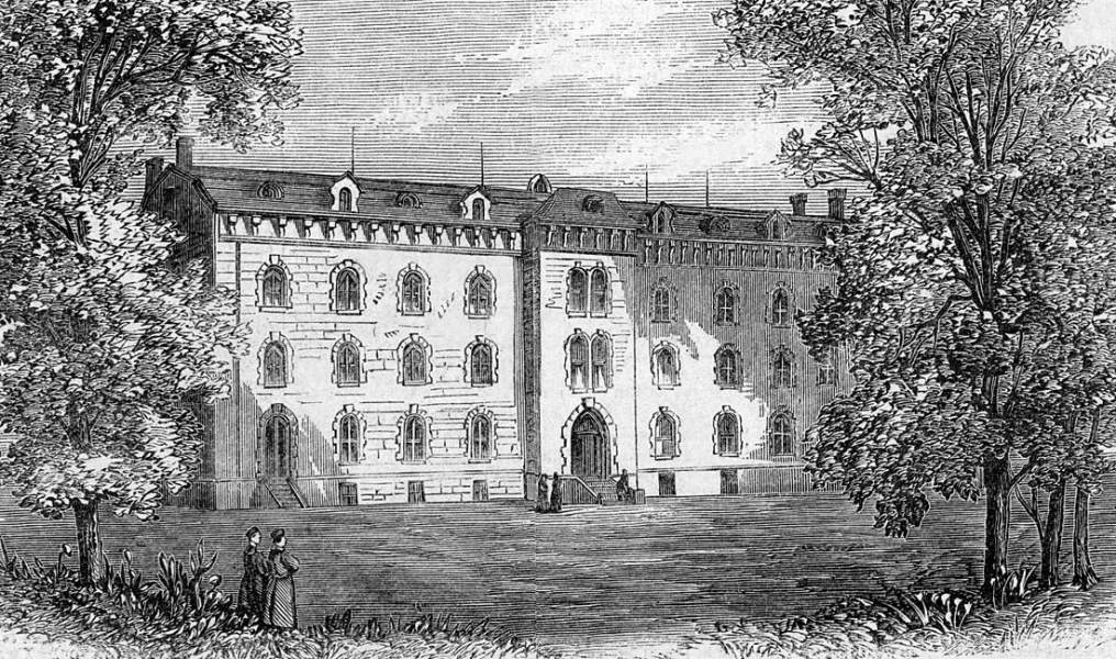 St. Michael's Monastery, West Hoboken, New Jersey, October, 1864, artist's impression