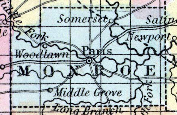 Monroe County, Missouri, 1857