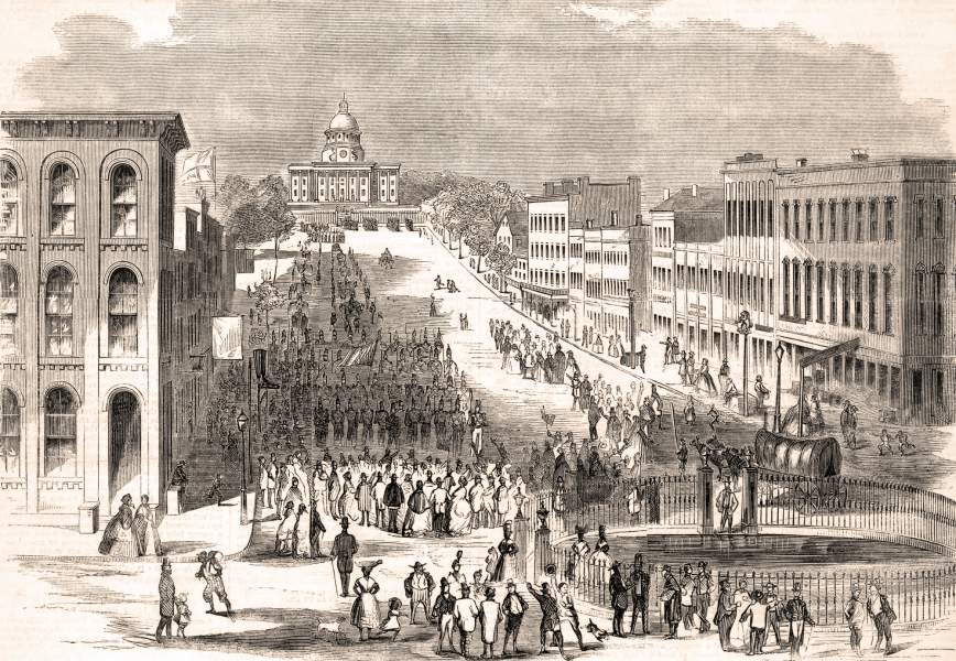 Montgomery, Alabama, February 1861, artist's impression, zoomable image