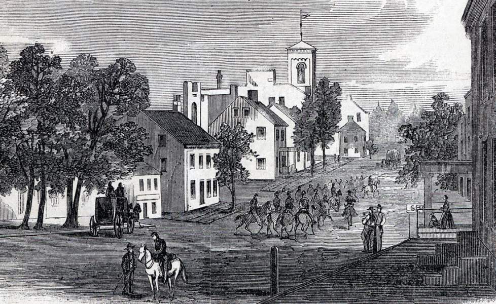 Martinsburg, Virginia, September, 1864, artist's impression, detail