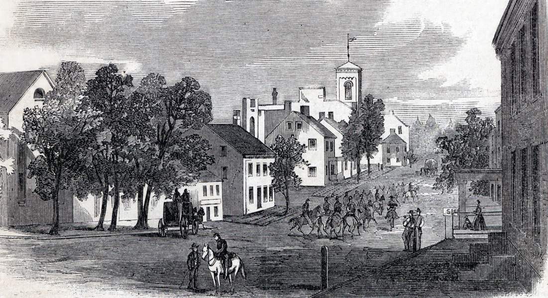 Martinsburg, Virginia, September, 1864, artist's impression, zoomable image