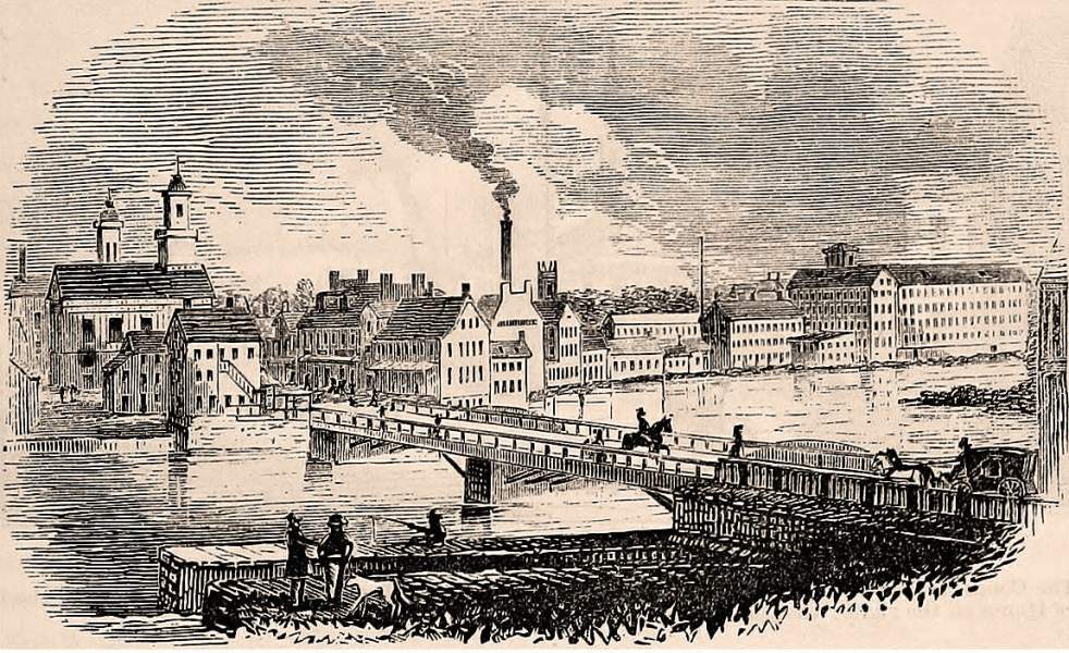 Nashua, New Hampshire, 1861, artist's impression