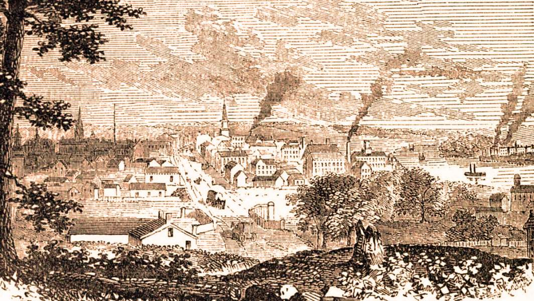 New Albany, Indiana, 1861, artist's impression