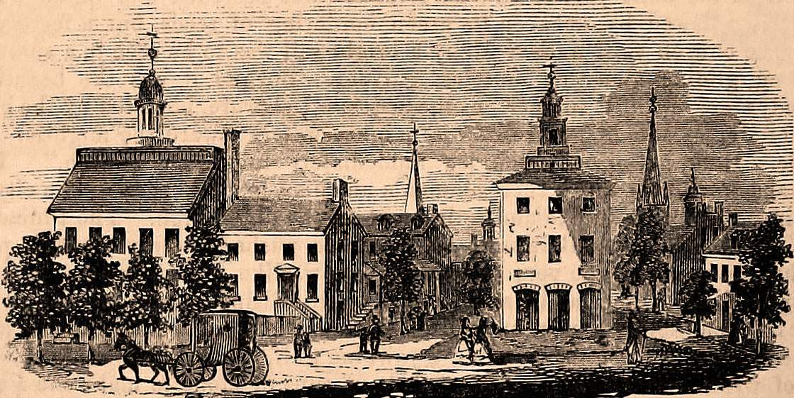 New Castle, Delaware, 1861, artist's impression