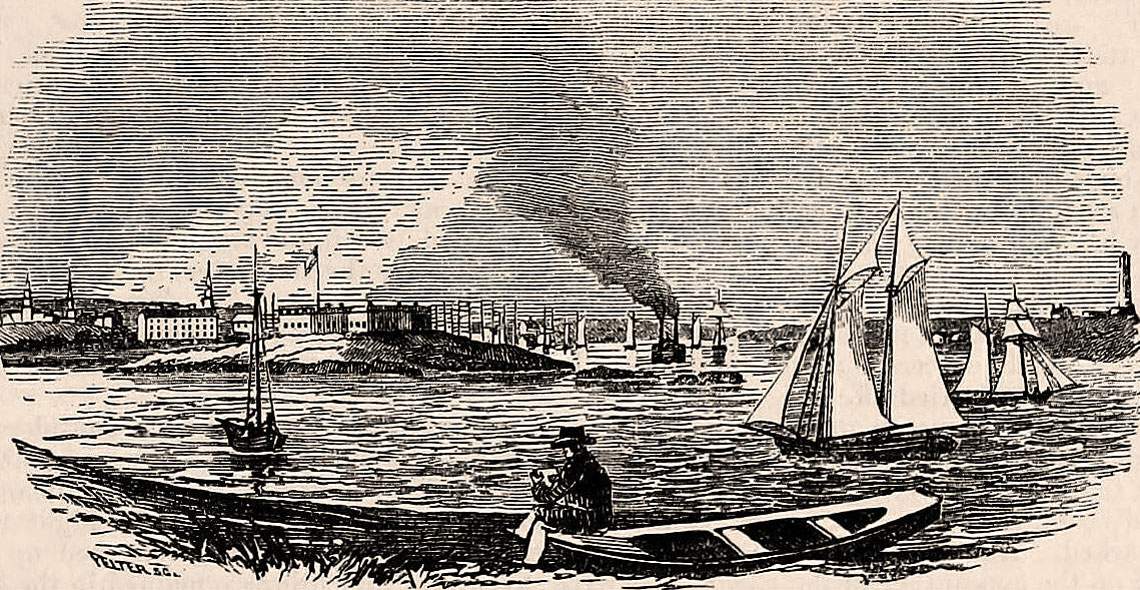 New London, Connecticut, 1861, artist's impression
