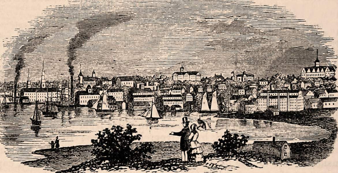Newport, Rhode Island, 1861, artist's impression