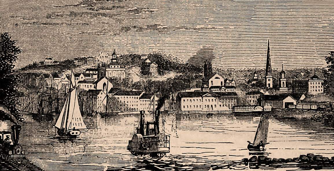 Norwich, Connecticut, 1861, artist's impression