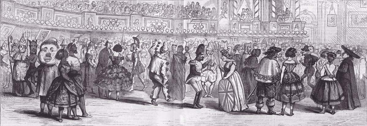 Grand Masquerade Ball, Academy of Music, New York City, April 5, 1866, artist's impression